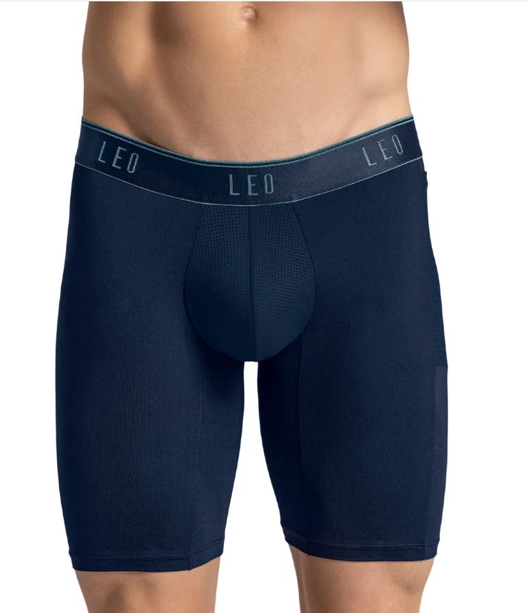 Bóxer deportivo largo con bolsillo lateral en microfibra