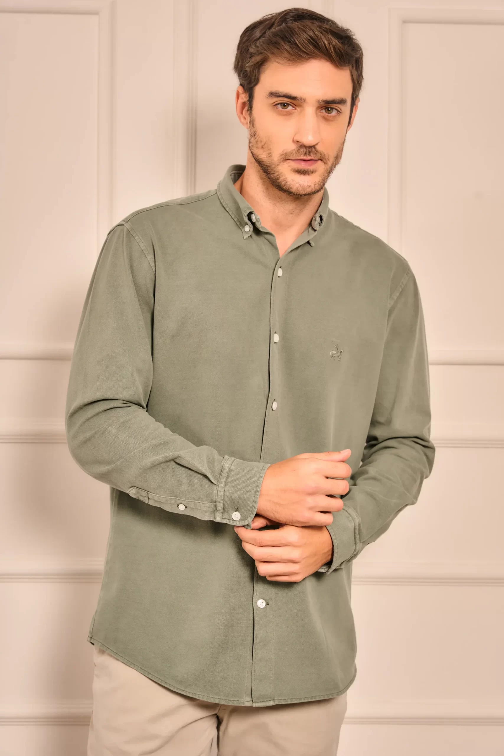 Camisa Pique Atenas Hombre Verde