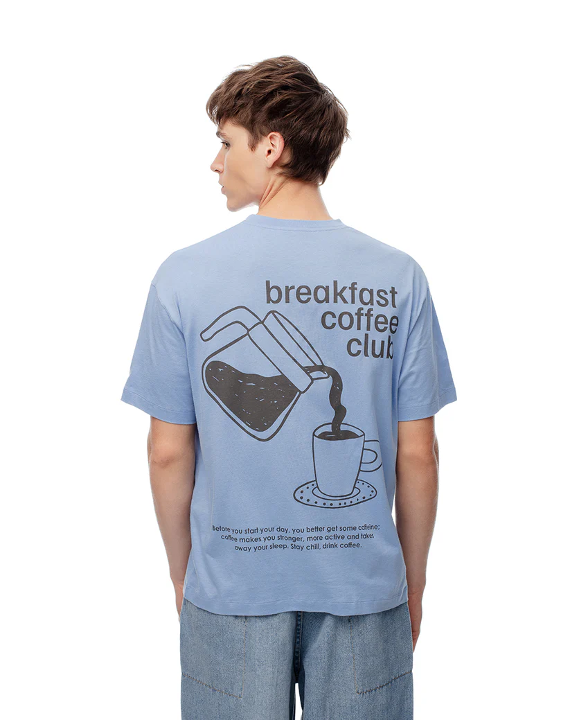 Camiseta regular fit manga corta azul