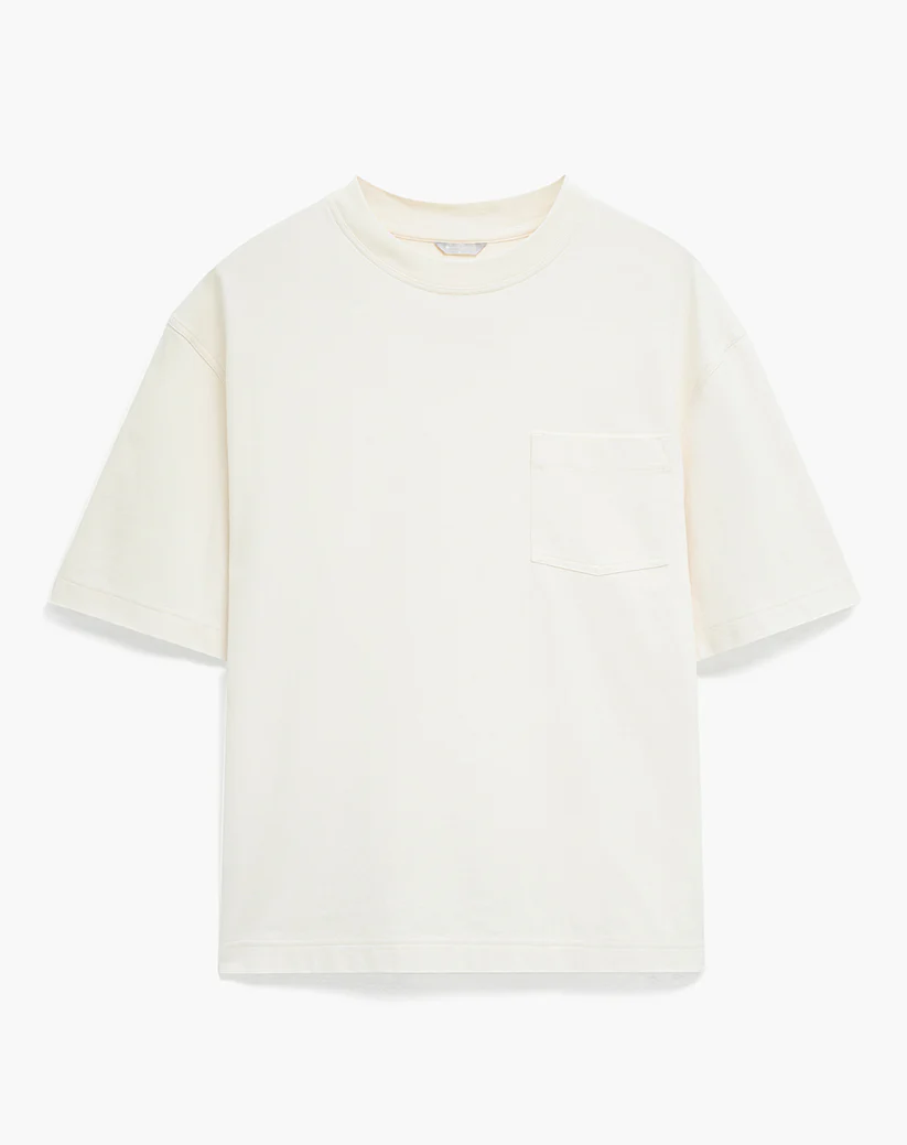 Camiseta regular fit manga corta crema